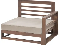 Lounge Set Zertifiziertes Holz Dunkelbraun 5-Sitzer Modular Auflagen Taupe Timor Ii