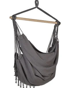 Makramee Hangesessel Mit Kissen Baumwolle Grau Bonea