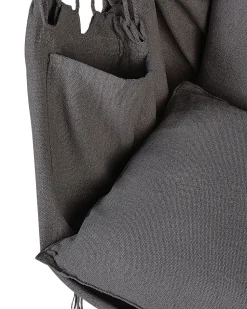 Makramee Hangesessel Mit Kissen Baumwolle Grau Bonea