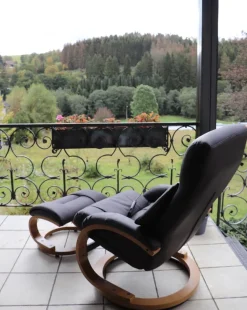 Massagesessel Braun Kunstleder Heizfunktion Mit Fushocker Force