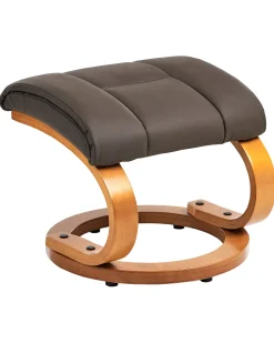 Massagesessel Braun Kunstleder Heizfunktion Mit Fushocker Force