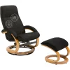 Massagesessel Schwarz Heizfunktion Mit Fushocker Hero