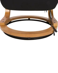 Massagesessel Schwarz Heizfunktion Mit Fushocker Hero