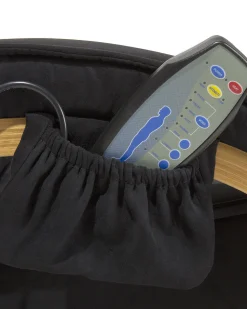 Massagesessel Schwarz Heizfunktion Mit Fushocker Hero