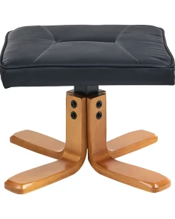 Massagesessel Schwarz Kunstleder Heizfunktion Mit Fushocker Relaxpro