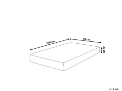 Matratze Gel Foam Mittelfest 90 X 200 Cm Abnehmbarer Bezug Doppelseitig Allure