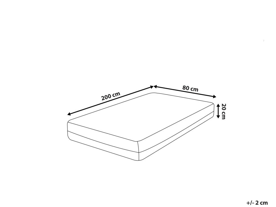 Matratze Memory Foam Hart 80 X 200 Cm Abnehmbarer Bezug Glee