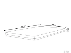 Matratze Memory Foam Hart 180 X 200 Cm Abnehmbarer Bezug Glee