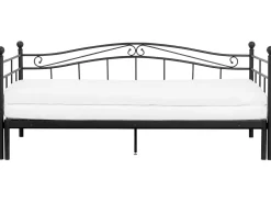 Metallbett Ausziehbar Schwarz Lattenrost 90 X 200 Cm Tulle