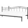 Metallbett Ausziehbar Schwarz Lattenrost 80 X 200 Cm Tulle