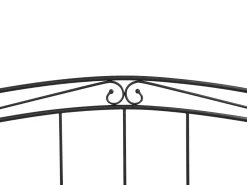 Metallbett Ausziehbar Schwarz Lattenrost 80 X 200 Cm Tulle