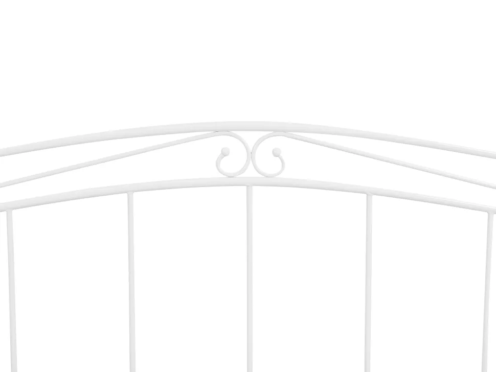 Metallbett Ausziehbar Weis Lattenrost 80 X 200 Cm Tulle