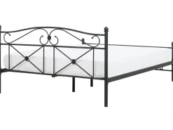 Metallbett Schwarz Lattenrost 140 X 200 Cm Rodez