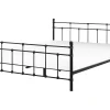 Metallbett Schwarz Lattenrost 160 X 200 Cm Lynx