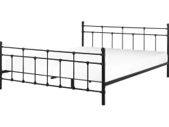 Metallbett Schwarz Lattenrost 160 X 200 Cm Lynx