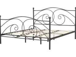 Metallbett Schwarz Lattenrost 180 X 200 Cm Dinard