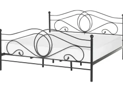 Metallbett Schwarz Lattenrost 180 X 200 Cm Lyra