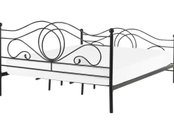 Metallbett Schwarz Lattenrost 180 X 200 Cm Lyra