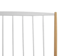 Metallbett Weis / Heller Holzfarbton Lattenrost 180 X 200 Cm Maurs