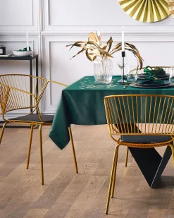 Metallstuhl Gold Mit Kunstleder-Sitz 2Er Set Rigby