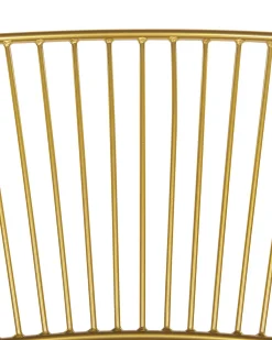 Metallstuhl Gold Mit Kunstleder-Sitz 2Er Set Rigby