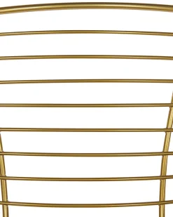 Metallstuhl Gold Mit Kunstleder-Sitz 2Er Set Hoback