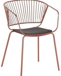 Metallstuhl Kupfer Mit Kunstleder-Sitz 2Er Set Rigby