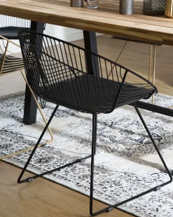 Metallstuhl Schwarz 2Er Set Aurora