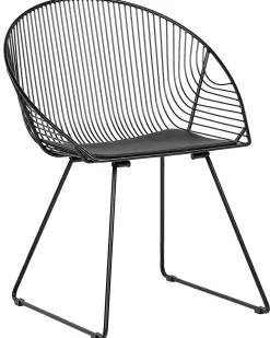 Metallstuhl Schwarz 2Er Set Aurora