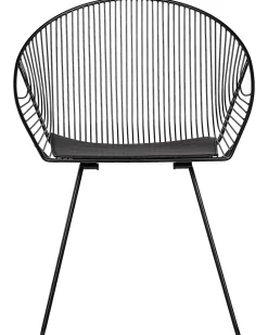 Metallstuhl Schwarz 2Er Set Aurora