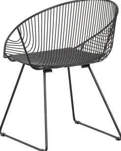 Metallstuhl Schwarz 2Er Set Aurora