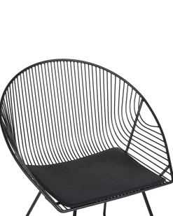 Metallstuhl Schwarz 2Er Set Aurora