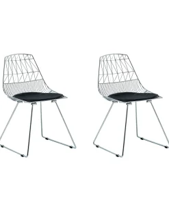 Metallstuhl Silber 2Er Set Harlan