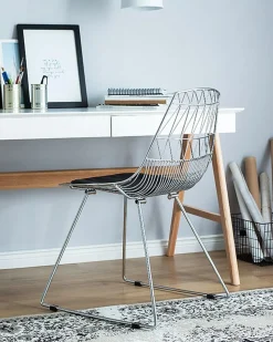 Metallstuhl Silber 2Er Set Harlan