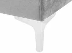 Mittelstuck Samtstoff Grau Mit Metallbeinen Evja
