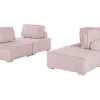 Modular Fabric Sofa Set Pink Tibro