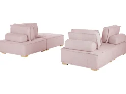 Modular Fabric Sofa Set Pink Tibro