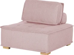 Modular Fabric Sofa Set Pink Tibro