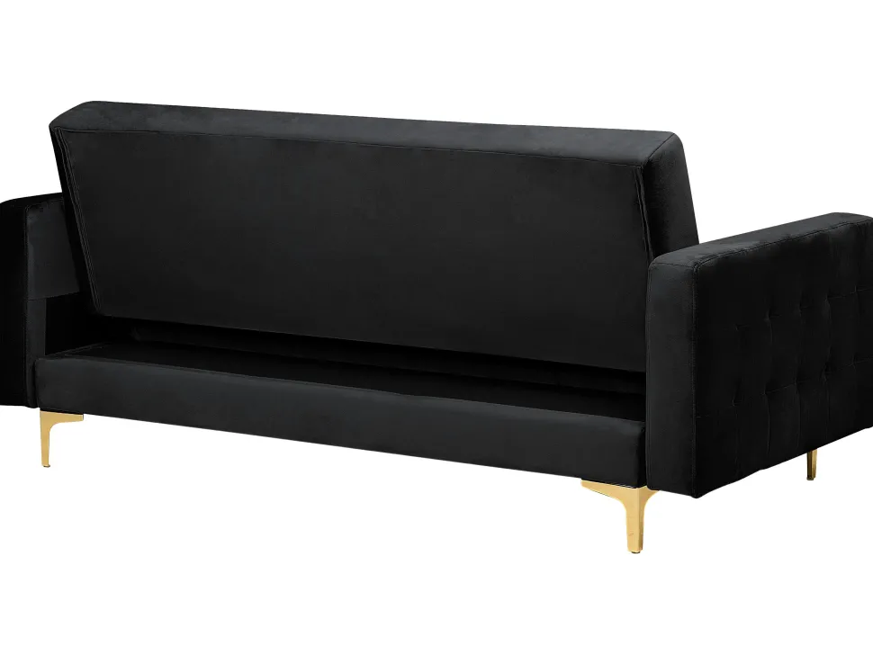 Modular Velvet Living Room Set Black Aberdeen
