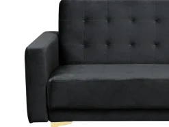 Modular Velvet Living Room Set Black Aberdeen