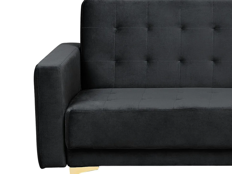 Modular Velvet Living Room Set Black Aberdeen