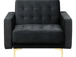 Modular Velvet Living Room Set Black Aberdeen
