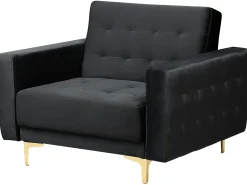 Modular Velvet Living Room Set Black Aberdeen