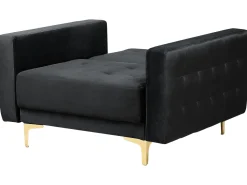 Modular Velvet Living Room Set Black Aberdeen