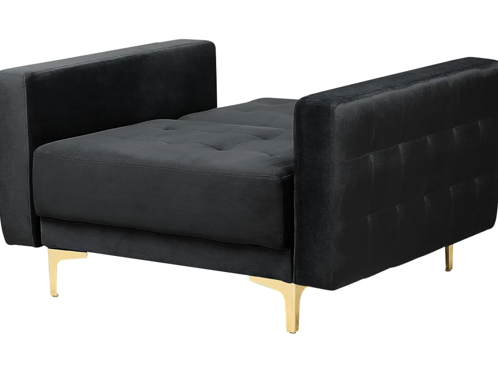 Modular Velvet Living Room Set Black Aberdeen
