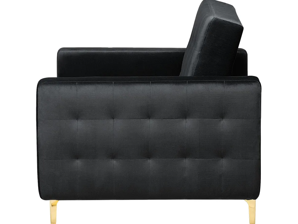 Modular Velvet Living Room Set Black Aberdeen