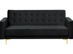 Modular Velvet Living Room Set Black Aberdeen