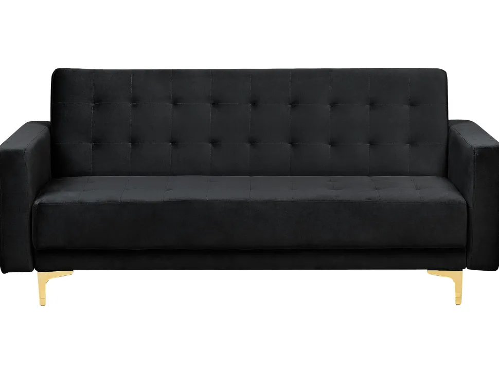 Modular Velvet Living Room Set Black Aberdeen