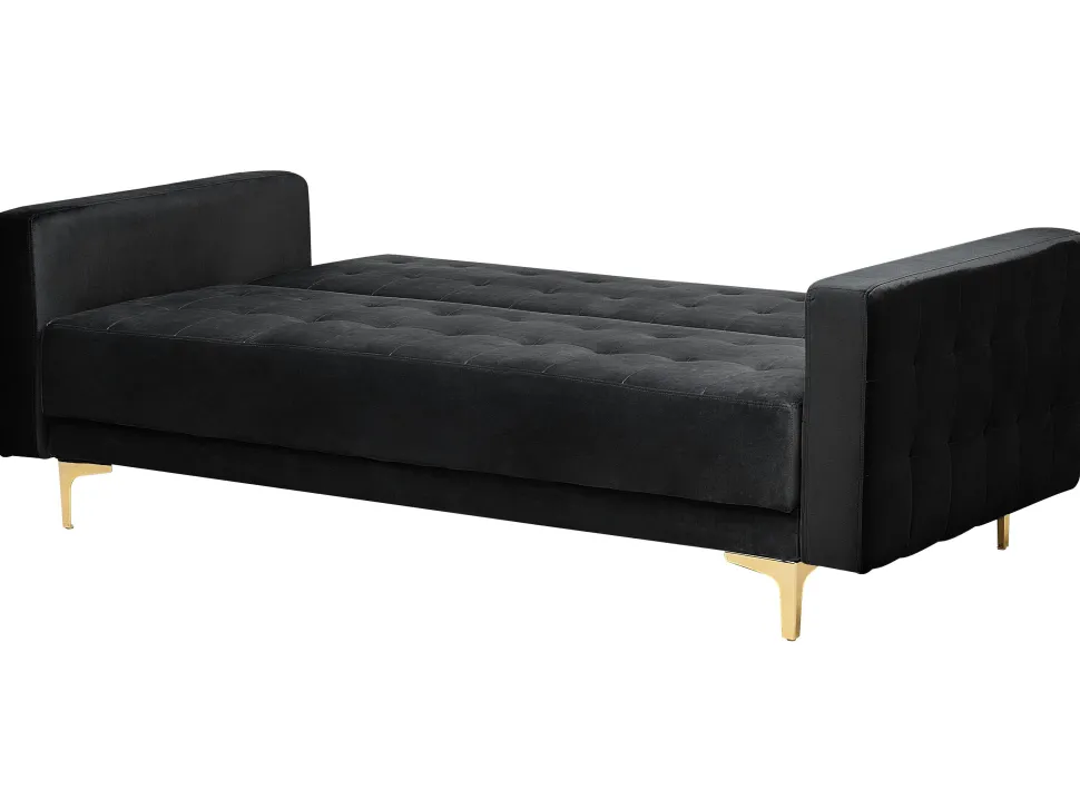 Modular Velvet Living Room Set Black Aberdeen