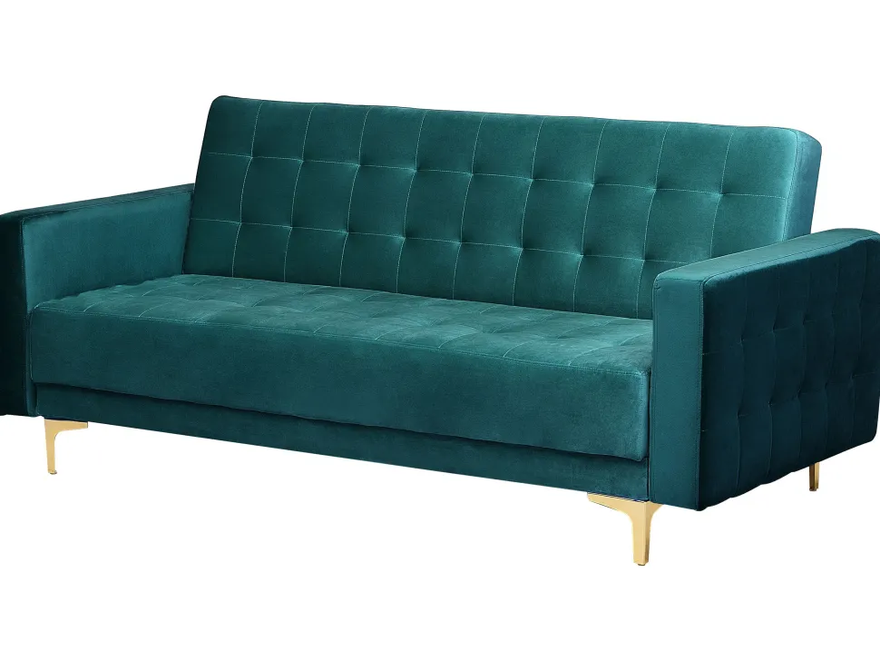 Modular Velvet Living Room Set Teal Aberdeen
